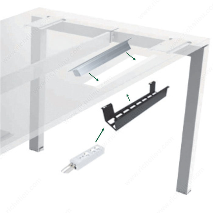 Passe-fil de rangement de câbles pour plancher - Richelieu Ergo
